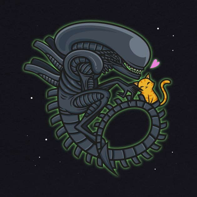 Xenomorph cuddles by vivaiolet